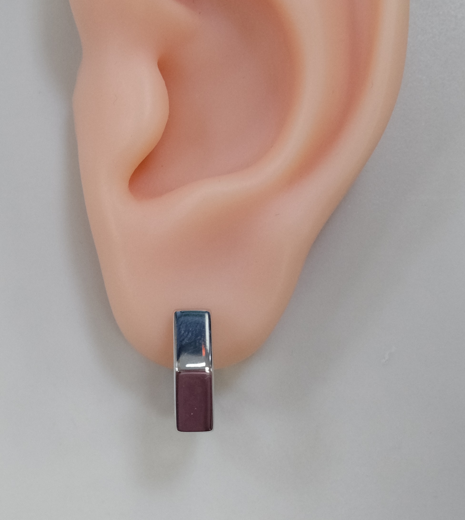 Серьги-конго из белого золота